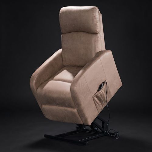Major-Q Taupe Electric Leather Lift Recliner