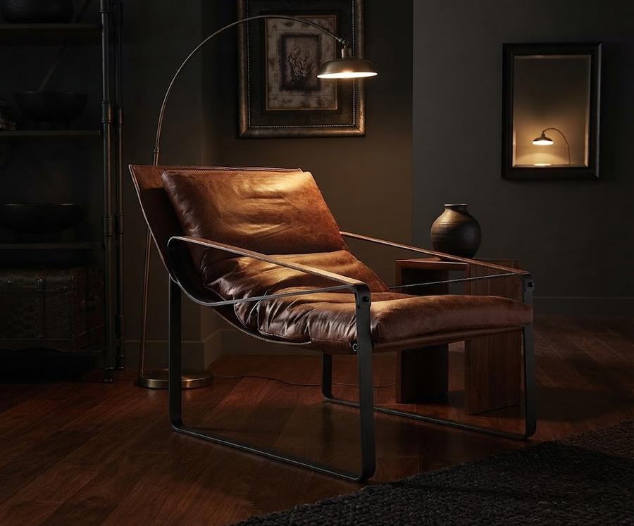 Major-Q Cocoa Top Grain Leather Accent Chair